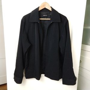 Claiborne Medium Polyester Black Lightweight Jacke